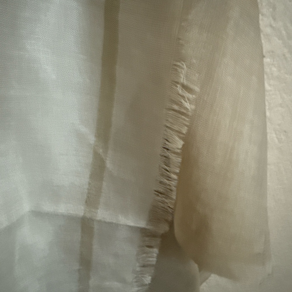 Banana Republic Cream Silk Ramie Wrap Shawl Scarf One Size NWT - Picture 5 of 5